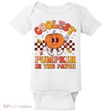 Coolest Pumpkin In The Patch Halloween Baby Bodysuit