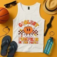 Coolest Pumpkin In The Patch Halloween Tank Top thumb 4