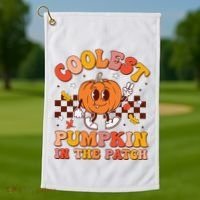 Coolest Pumpkin In The Patch Halloween Golf Towel thumb 1