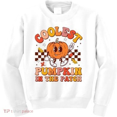 Coolest Pumpkin In The Patch Halloween Kids Sweatshirt