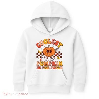 Coolest Pumpkin In The Patch Halloween Kids Hoodie