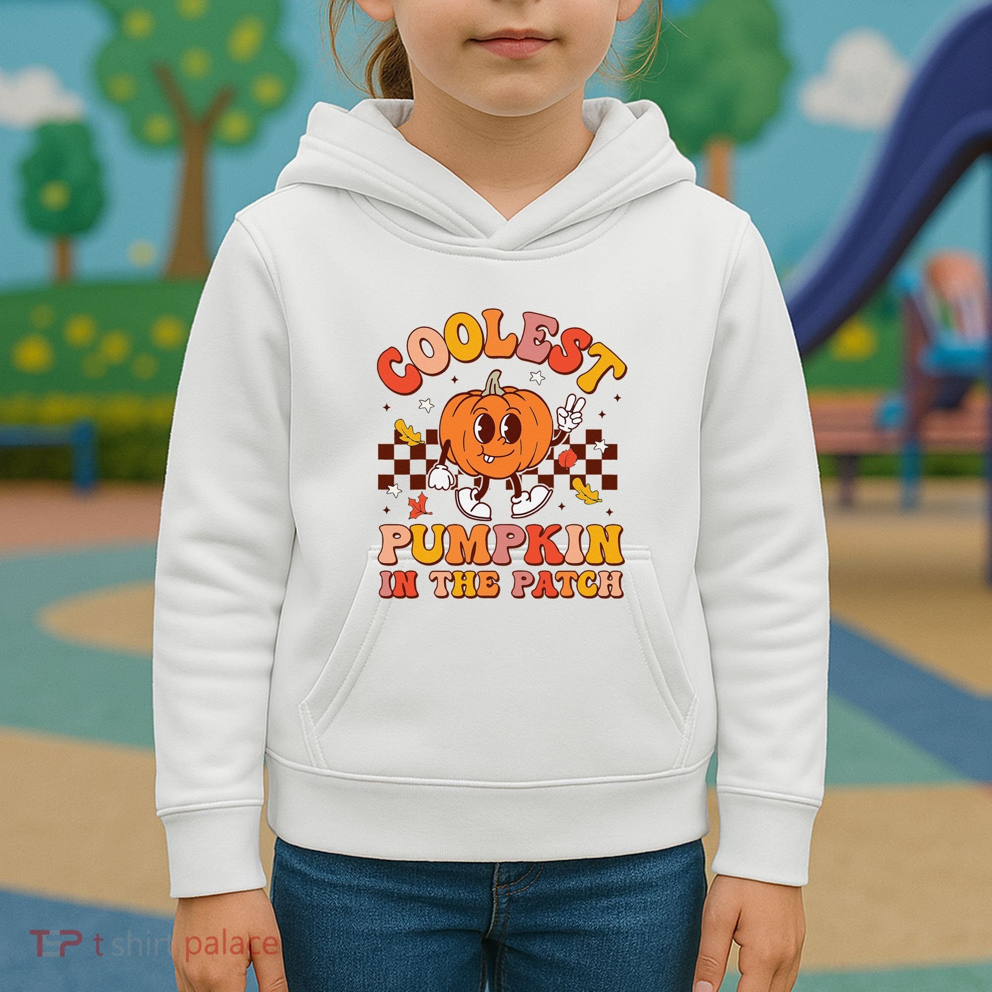 Coolest Pumpkin In The Patch Halloween Kids Hoodie