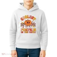Coolest Pumpkin In The Patch Halloween Kids Hoodie thumb 4