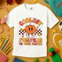 Coolest Pumpkin In The Patch Halloween Kids T-Shirt thumb 3