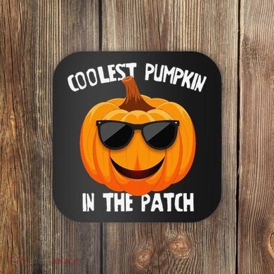 Coolest Pumpkin In The Patch Halloween Gift Gift Coaster