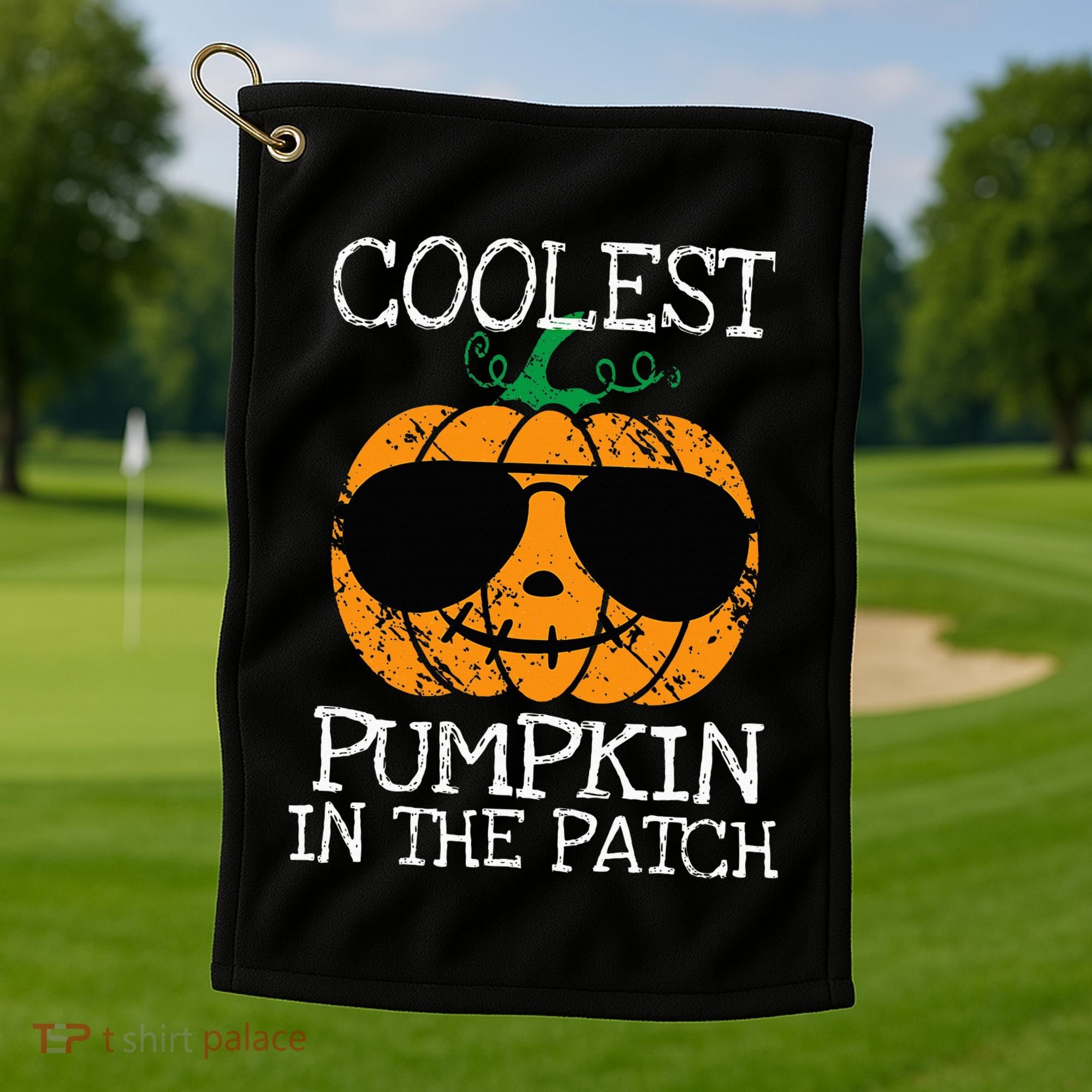 Coolest Pumpkin In The Patch Halloween Golf Towel