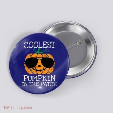 Coolest Pumpkin In The Patch Halloween Button