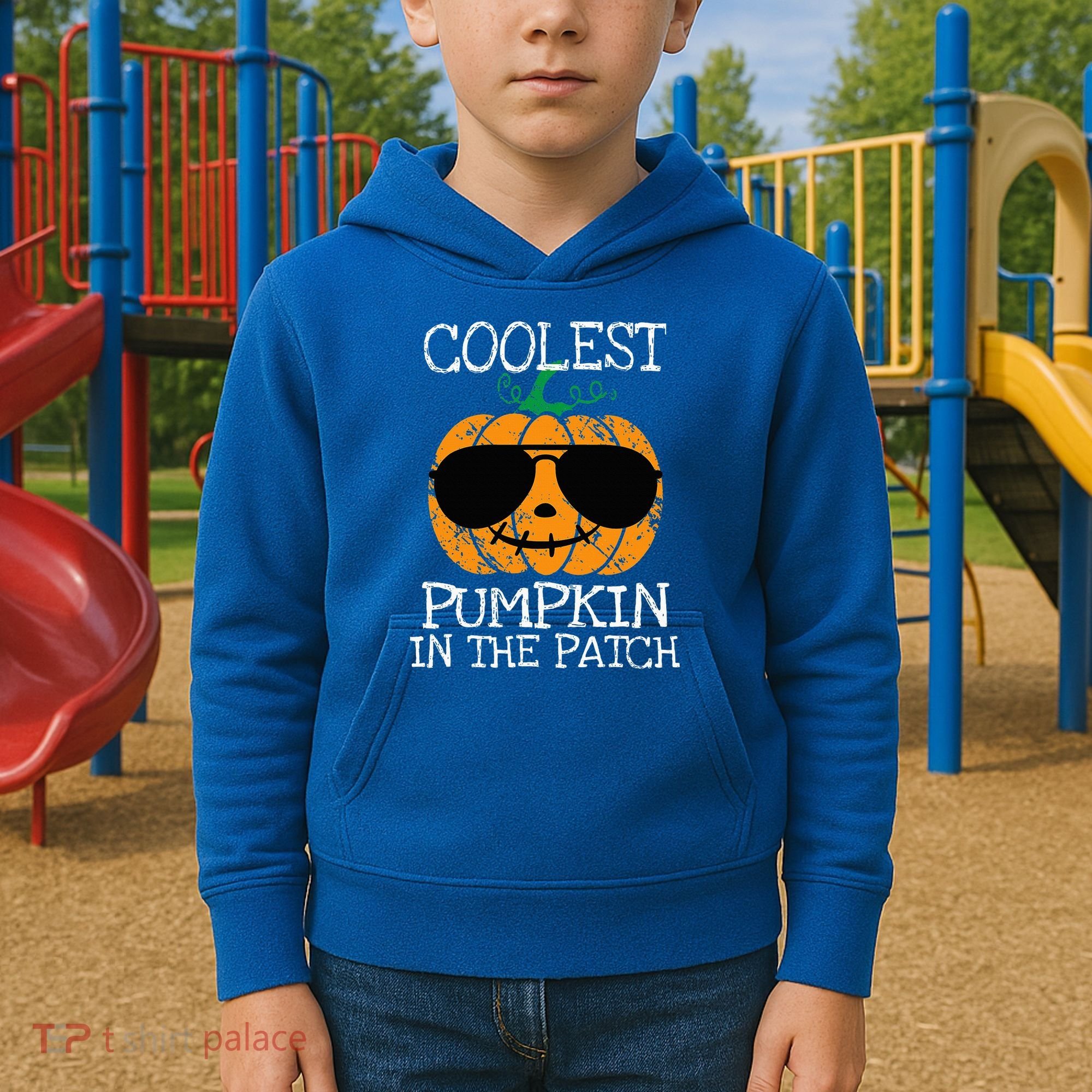 Coolest Pumpkin In The Patch Halloween Kids Hoodie