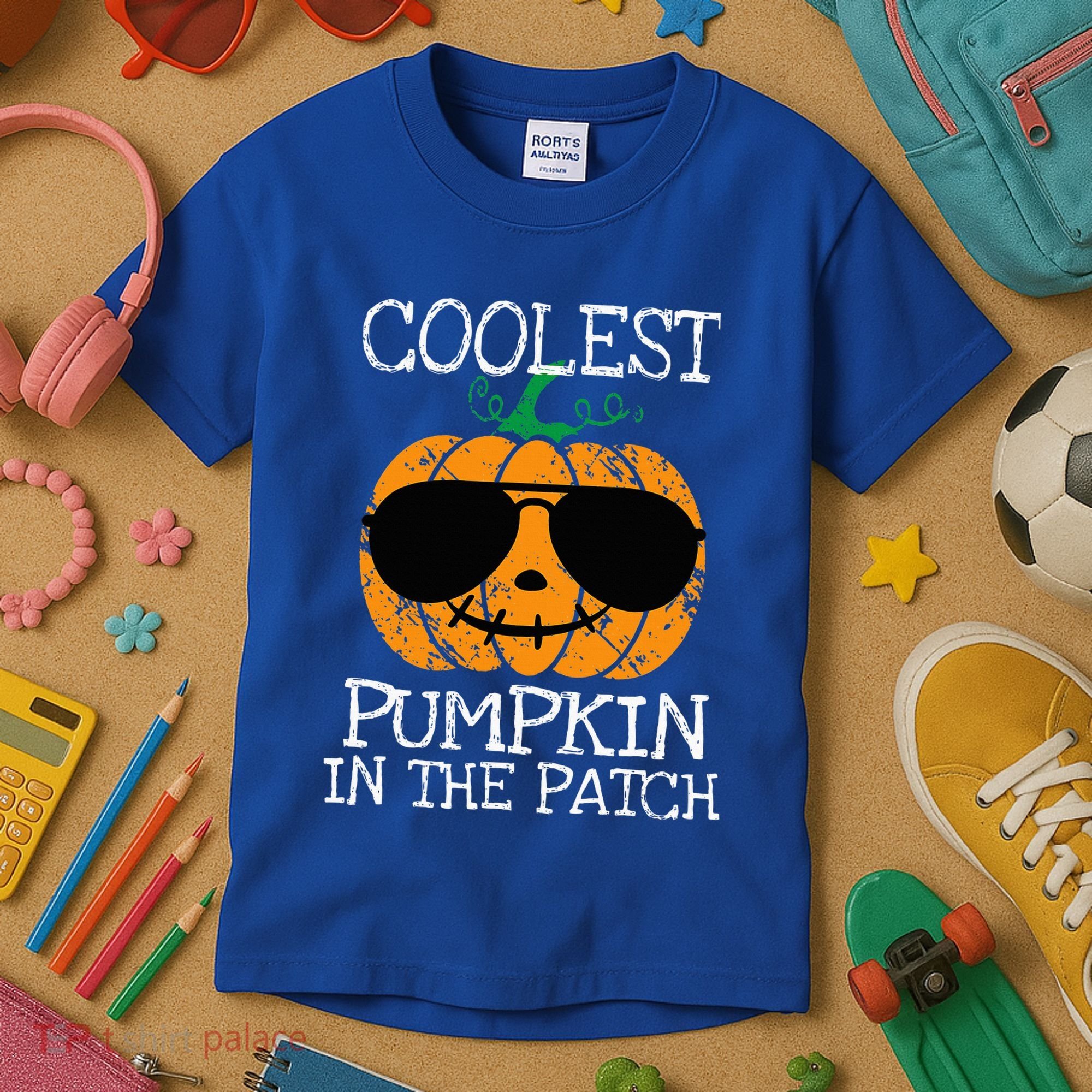 Coolest Pumpkin In The Patch Halloween Kids T-Shirt