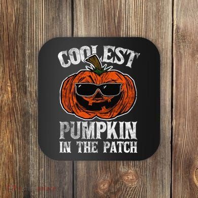 Coolest Pumpkin In The Patch Halloween Gift Coaster