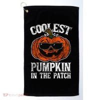 Coolest Pumpkin In The Patch Halloween Gift Golf Towel thumb 0