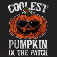 Coolest Pumpkin In The Patch Halloween Gift Golf Towel thumb 3