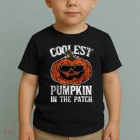 Coolest Pumpkin In The Patch Halloween Gift Toddler T-Shirt thumb 2