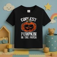 Coolest Pumpkin In The Patch Halloween Gift Toddler T-Shirt thumb 3