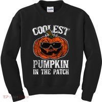 Coolest Pumpkin In The Patch Halloween Gift Kids Sweatshirt thumb 0