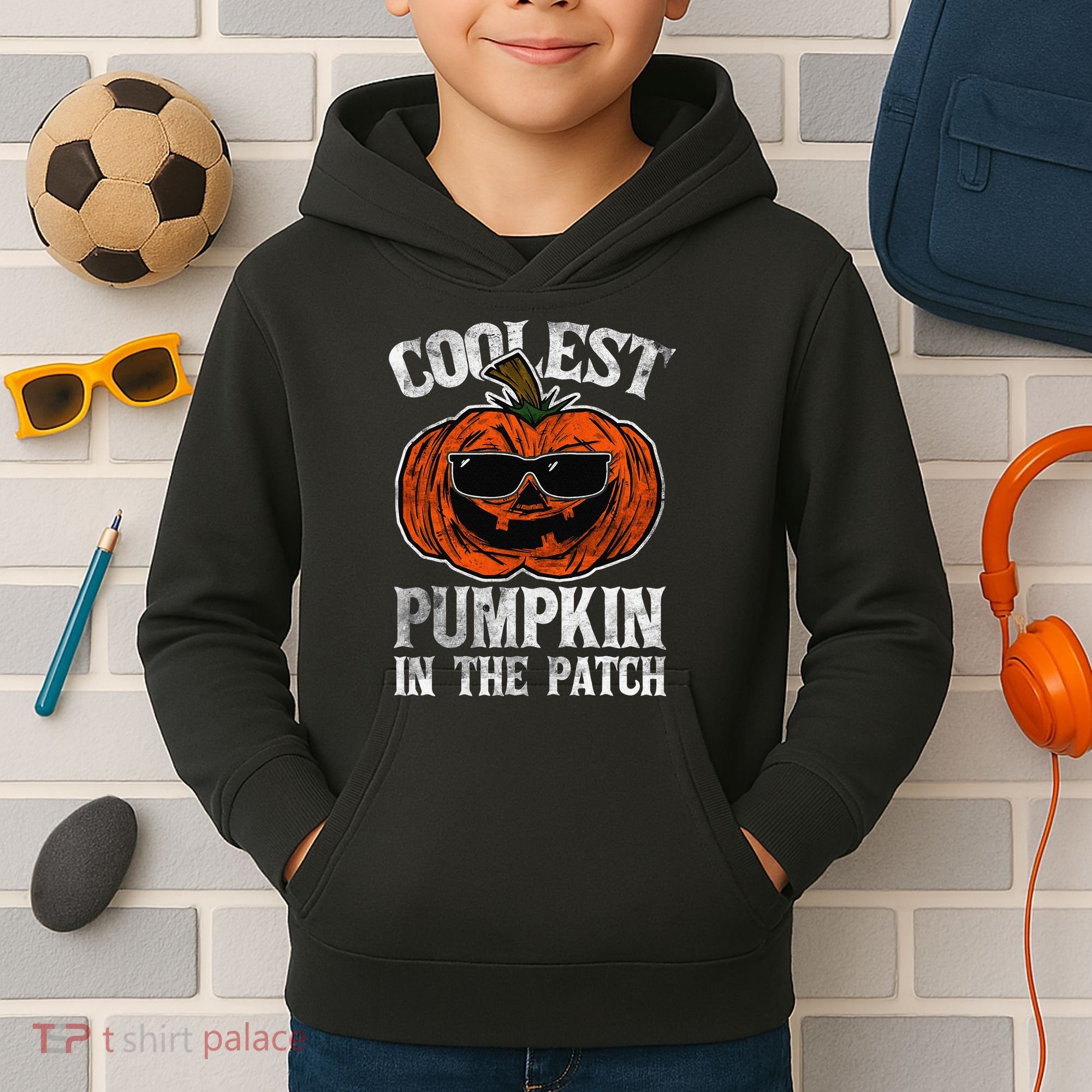 Coolest Pumpkin In The Patch Halloween Gift Kids Hoodie