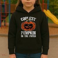 Coolest Pumpkin In The Patch Halloween Gift Kids Hoodie thumb 3
