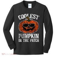 Coolest Pumpkin In The Patch Halloween Gift Kids Long Sleeve Shirt thumb 0
