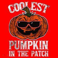 Coolest Pumpkin In The Patch Halloween Gift Santa Hat thumb 1