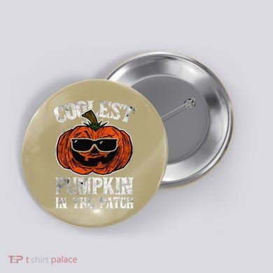 Coolest Pumpkin In The Patch Halloween Gift Button