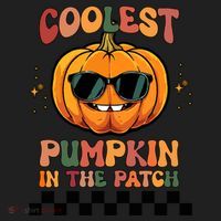 Coolest Pumpkin In The Patch Halloween Meaningful Gift Golf Towel thumb 3