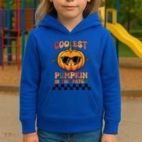 Coolest Pumpkin In The Patch Halloween Meaningful Gift Kids Hoodie thumb 3