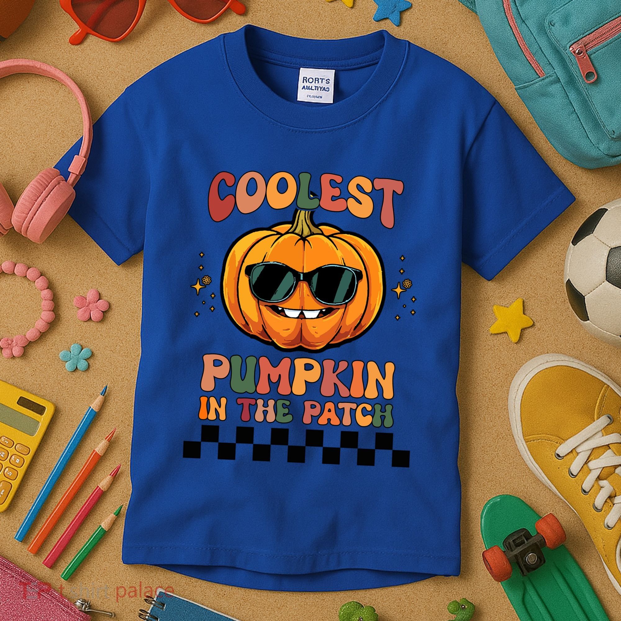 Coolest Pumpkin In The Patch Halloween Meaningful Gift Kids T-Shirt