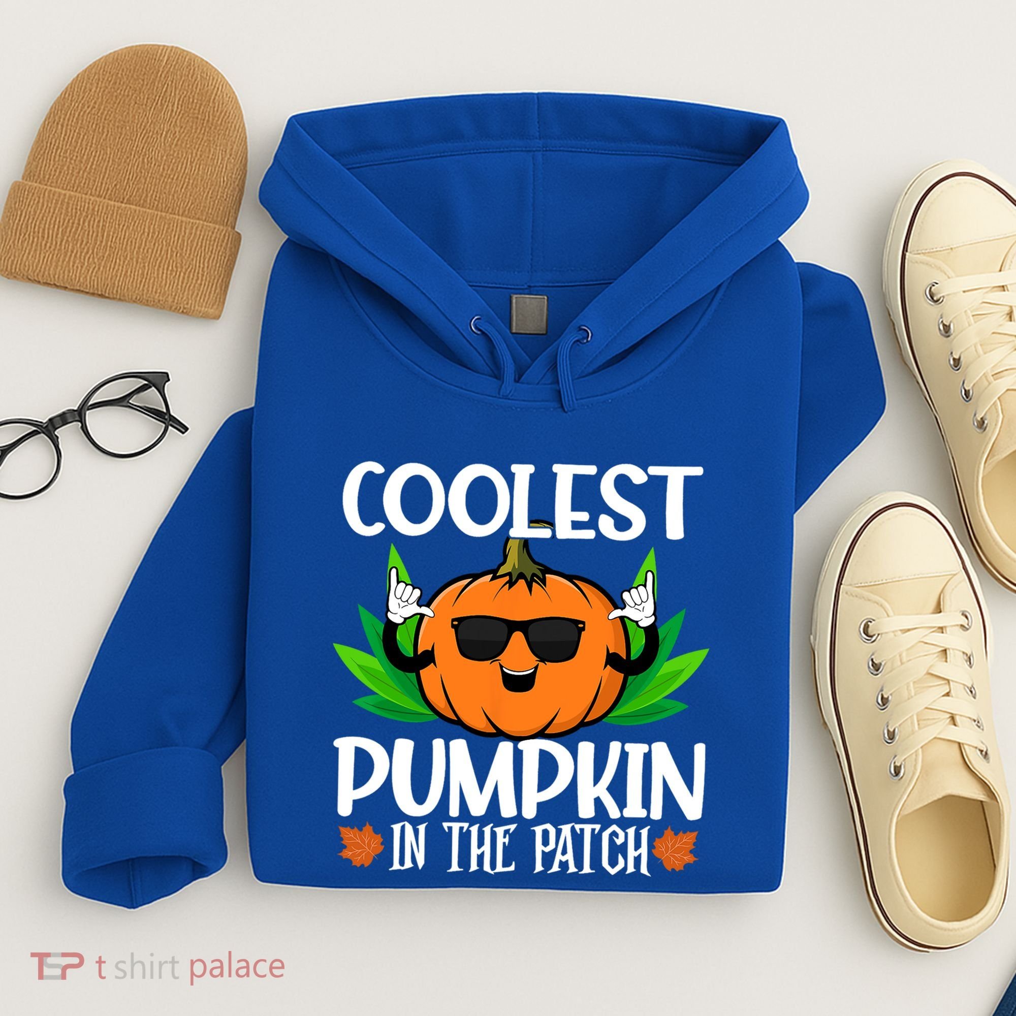 Coolest Pumpkin In The Patch Sunglasses Pumpkin Halloween Gift Hoodie