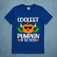 Coolest Pumpkin In The Patch Sunglasses Pumpkin Halloween Gift T-Shirt thumb 5