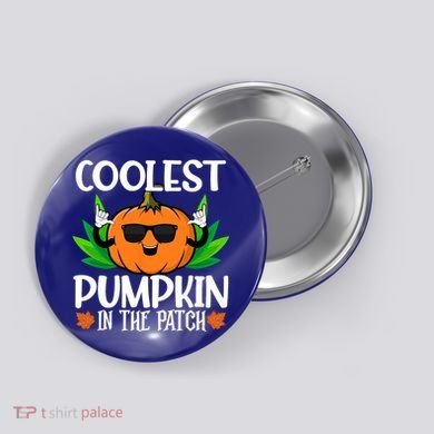 Coolest Pumpkin In The Patch Sunglasses Pumpkin Halloween Gift Button