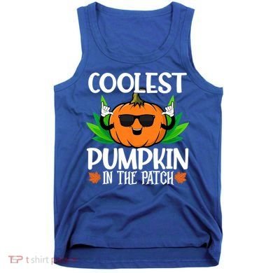 Coolest Pumpkin In The Patch Sunglasses Pumpkin Halloween Gift Tank Top