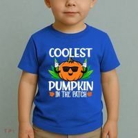 Coolest Pumpkin In The Patch Sunglasses Pumpkin Halloween Gift Toddler T-Shirt thumb 2