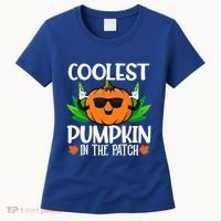Coolest Pumpkin In The Patch Sunglasses Pumpkin Halloween Gift Women's T-Shirt thumb 0