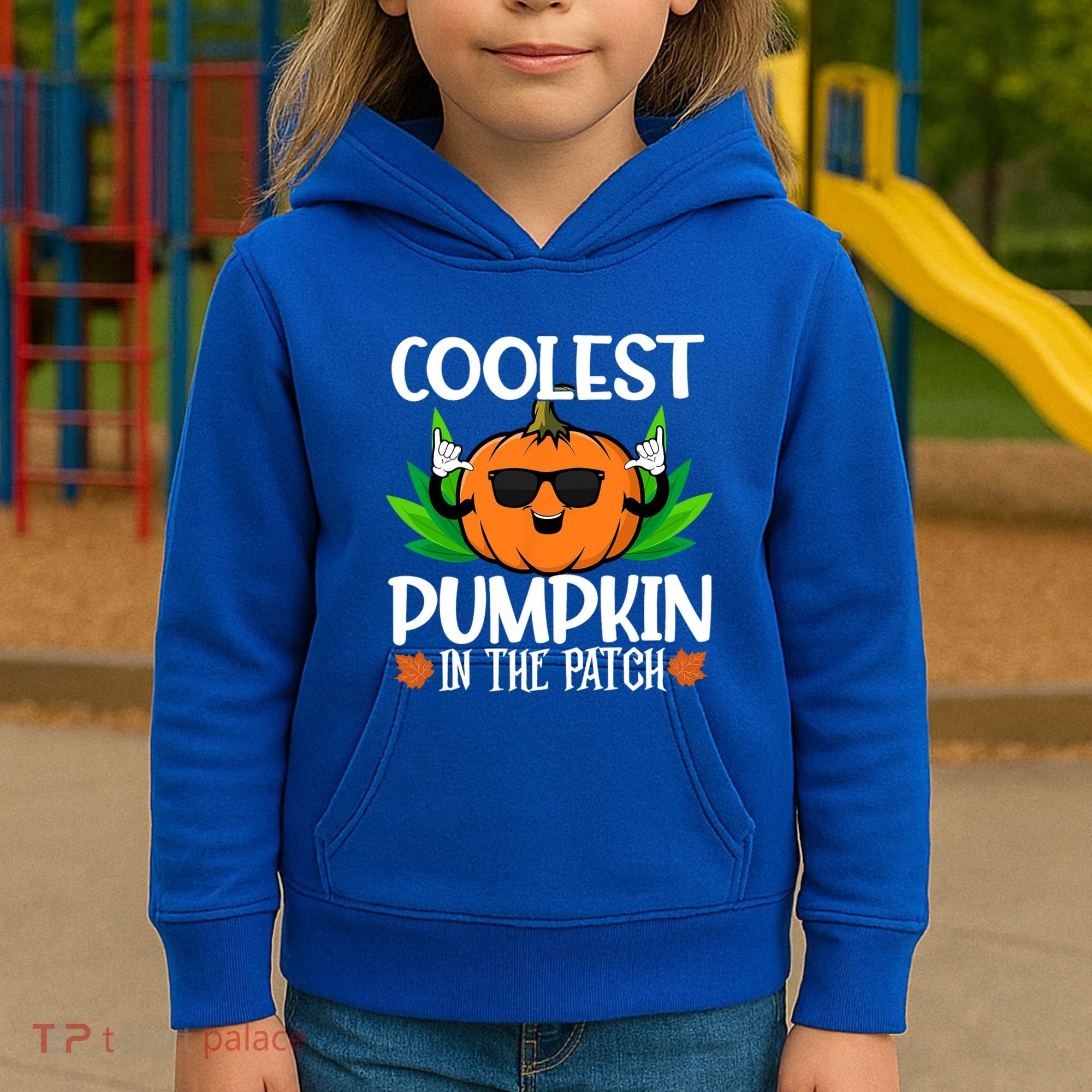 Coolest Pumpkin In The Patch Sunglasses Pumpkin Halloween Gift Kids Hoodie