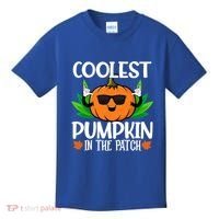 Coolest Pumpkin In The Patch Sunglasses Pumpkin Halloween Gift Kids T-Shirt thumb 0