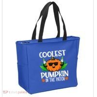 Coolest Pumpkin In The Patch Sunglasses Pumpkin Halloween Gift Tote Bag thumb 2