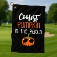 Coolest Pumpkin In The Patch Meaningful Gift Golf Towel thumb 1