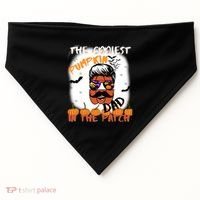 Coolest Pumpkin In The Patch Funny Halloween Dad Gift Cute Gift USA-Made Doggie Bandana thumb 0