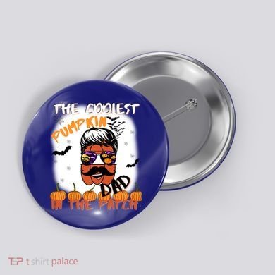 Coolest Pumpkin In The Patch Funny Halloween Dad Gift Cute Gift Button