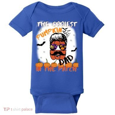 Coolest Pumpkin In The Patch Funny Halloween Dad Gift Cute Gift Baby Bodysuit