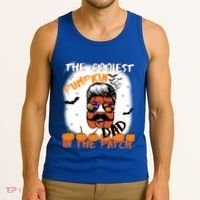 Coolest Pumpkin In The Patch Funny Halloween Dad Gift Cute Gift Tank Top thumb 3
