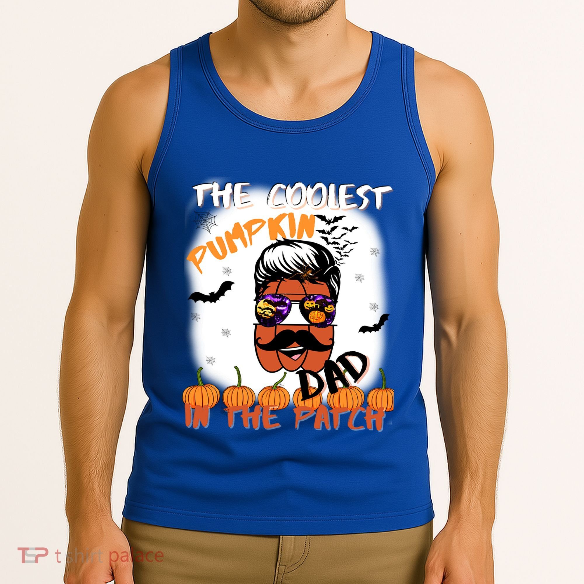Coolest Pumpkin In The Patch Funny Halloween Dad Gift Cute Gift Tank Top