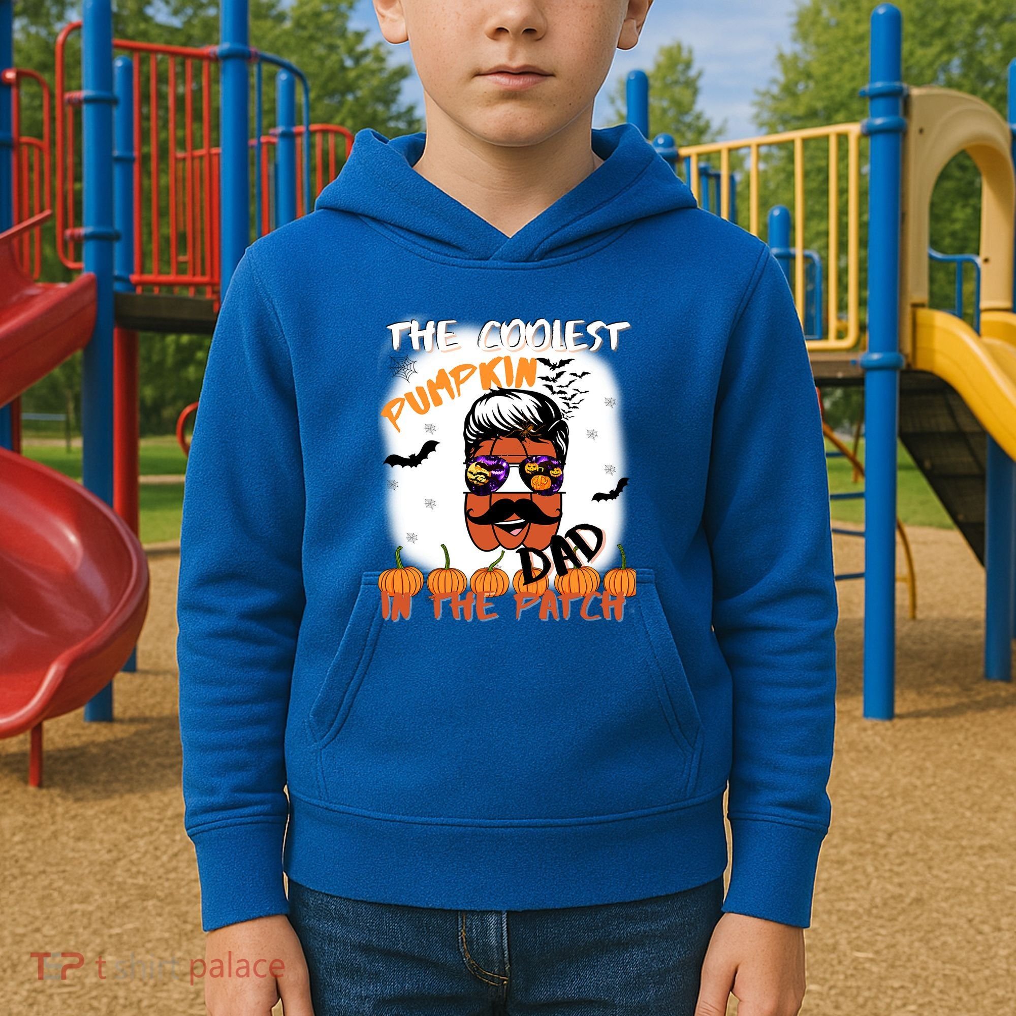 Coolest Pumpkin In The Patch Funny Halloween Dad Gift Cute Gift Kids Hoodie