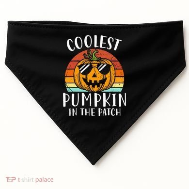 Coolest Pumpkin In The Patch Halloween USA-Made Doggie Bandana