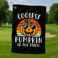 Coolest Pumpkin In The Patch Halloween Golf Towel thumb 1