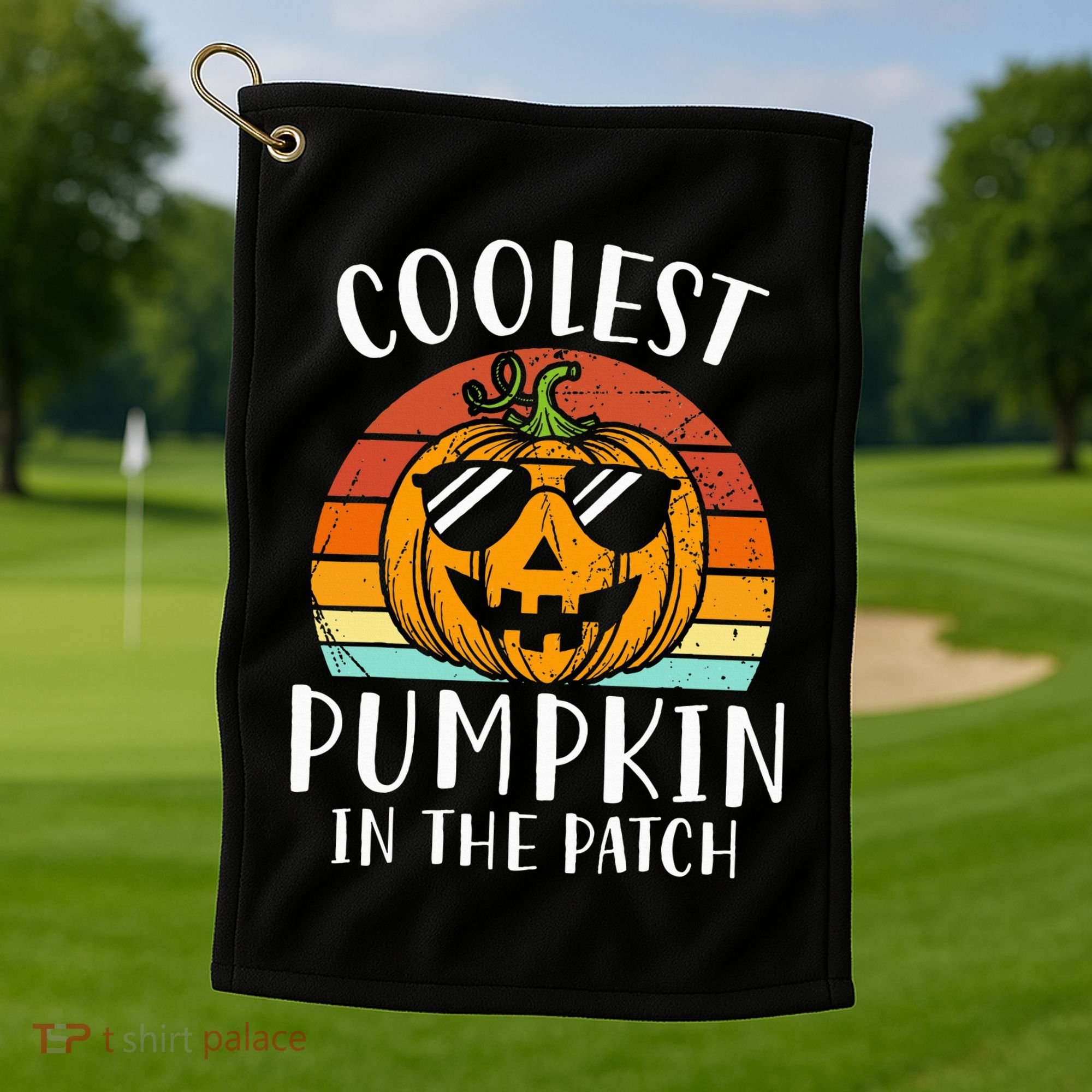 Coolest Pumpkin In The Patch Halloween Golf Towel