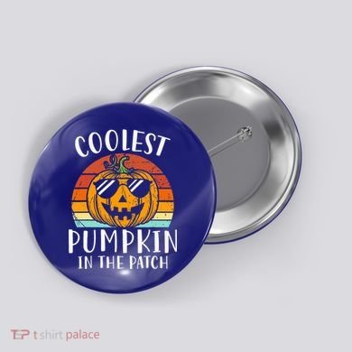 Coolest Pumpkin In The Patch Halloween Button