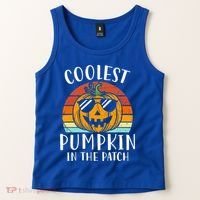 Coolest Pumpkin In The Patch Halloween Tank Top thumb 2