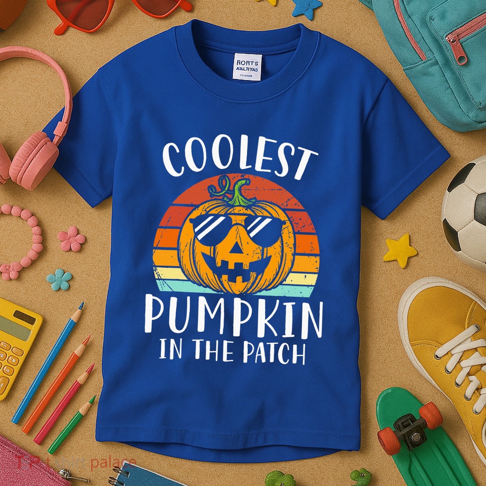 Coolest Pumpkin In The Patch Halloween Kids T-Shirt