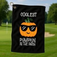 Coolest Pumpkin In The Patch Halloween Golf Towel thumb 1